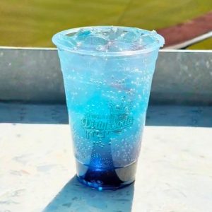 All That & A Dirty Soda Blue dirty soda with layered flavors from All That & A Dirty Soda at Las Vegas Ballpark in Las Vegas, NV.