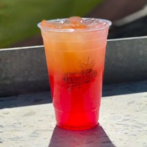 All That & A Dirty Soda Orange and red layered dirty soda from All That & A Dirty Soda at Las Vegas Ballpark in Las Vegas, NV.