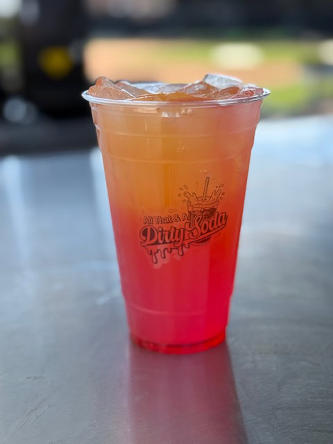 From First Pitch to Last Sip: Dirty Sodas at the Ballpark picture of mango dragon fruit lemonade with ice